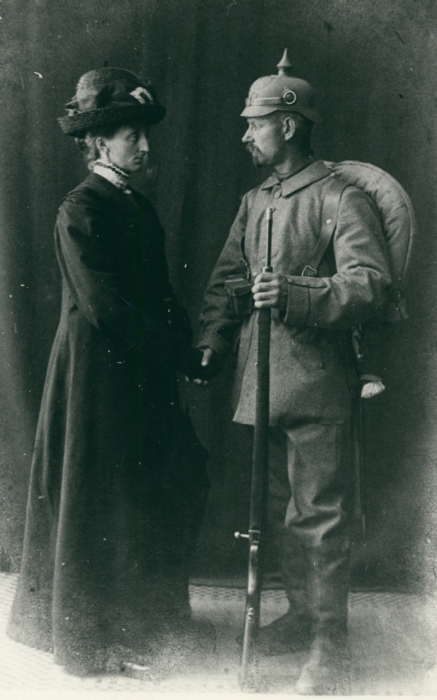 Et unavngivet sønderjysk ægtepar tager afsked august 1914