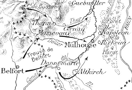 Kampene ved Mulhouse (Mülhausen) 8. august 1914
