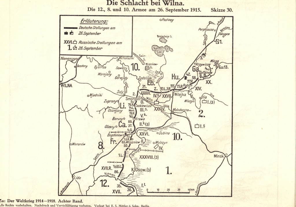 1915-09-26 LIR84 - Die Schlacht bei Wilna - Die 12., 8. und 10 Armee am 26. September 1915 - skizze 30