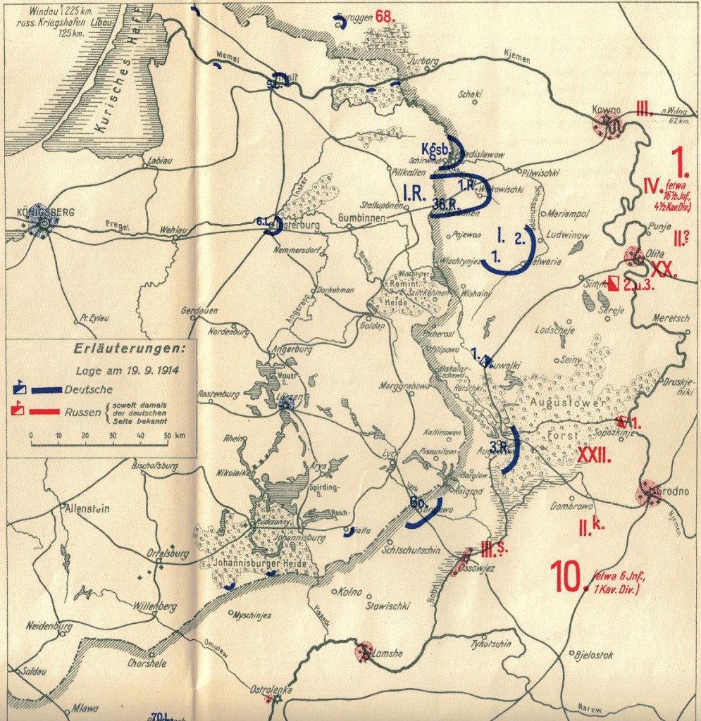 1914-09-19 Lage in Ostpreussen am 19.9.1914 - Skizze 11