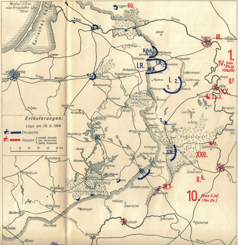 1914-09-19 Lage in Ostpreussen am 19.9.1914 - Skizze 11