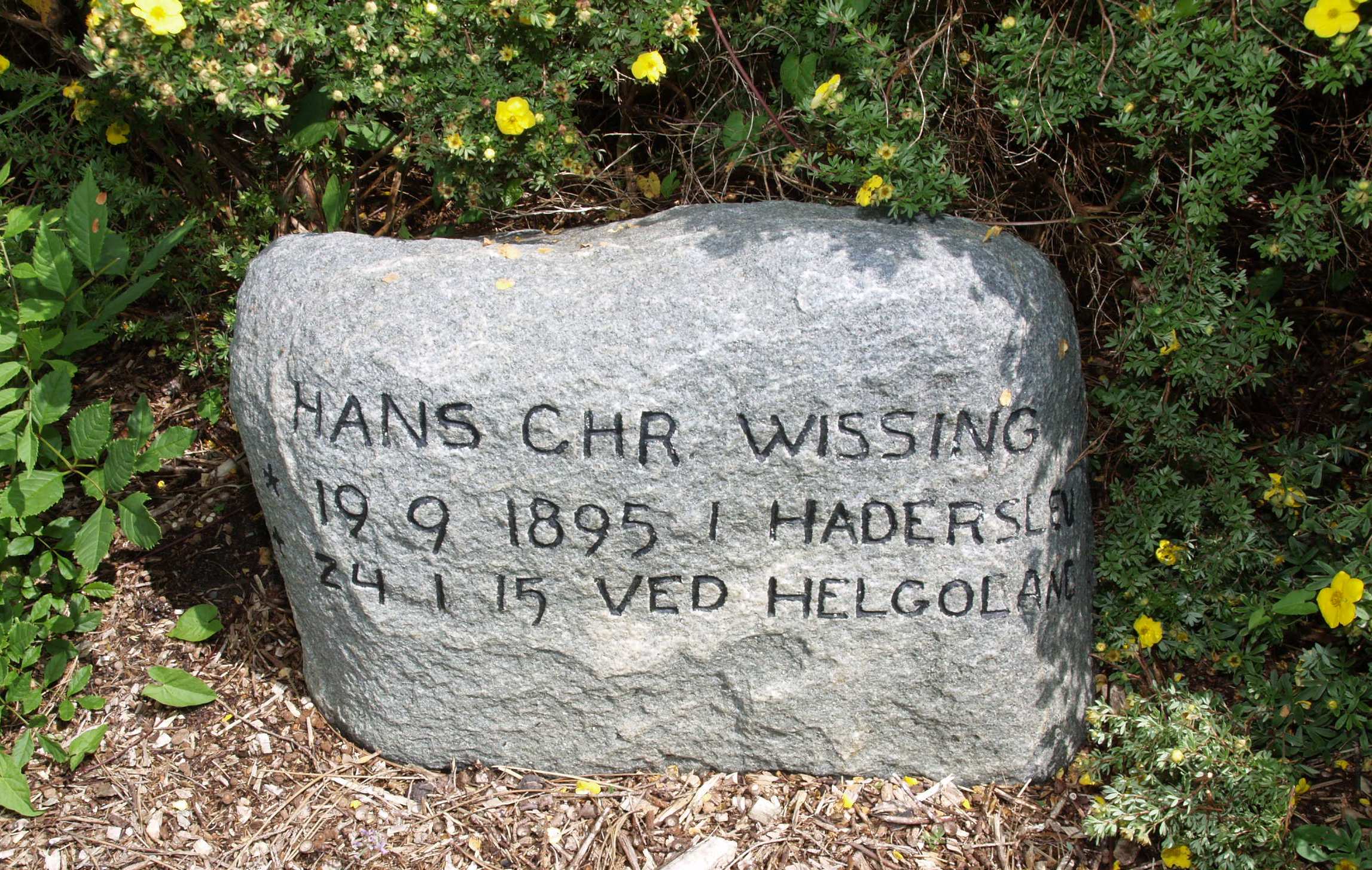 Mindesten, Damager Kirkegård, Haderslev