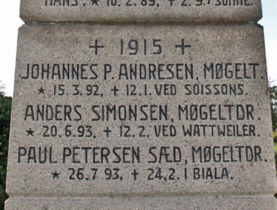 Mindesten, Møgeltønder Kirkegård