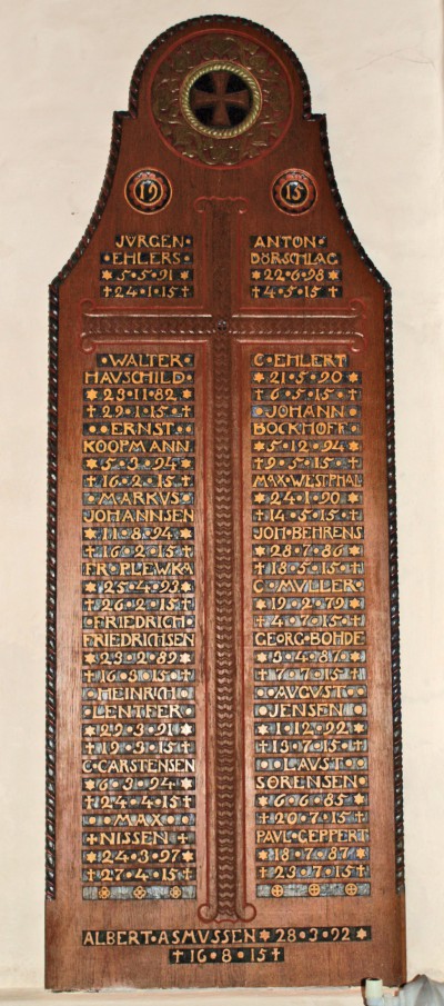 Mindetavle, Tønder Kirke