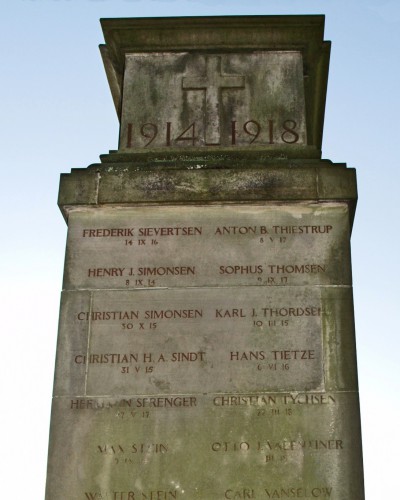 Detalje af mindesten, Skt. Marie Kirke, Sønderborg