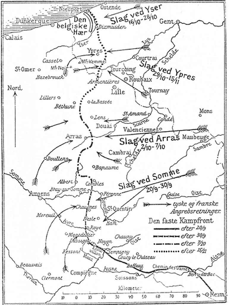Kapløbet mod havet 1914