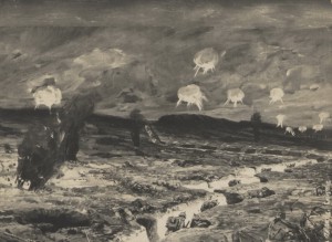 Scene aus den schweren Kämpfe an der Loretto Höhe