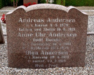 Gravsten. Ravsted Kirkegård