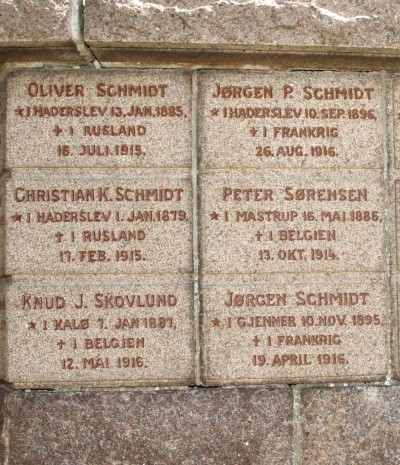 Mindesten, Haderslev Klosterkirkegård