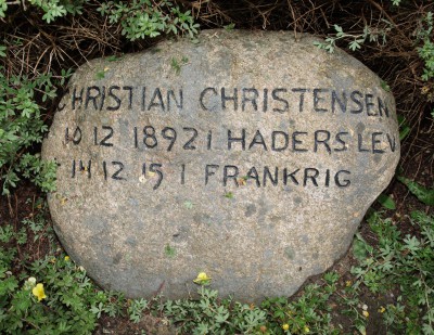 Mindesten, Damager Kirkegård, Haderslev