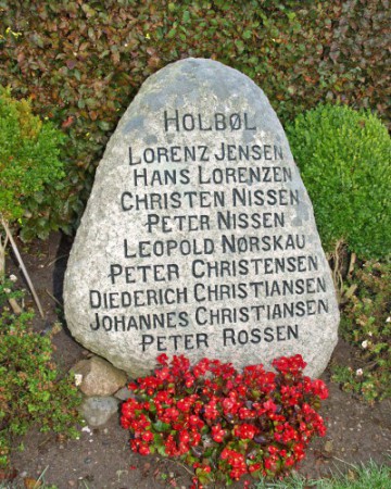 Mindesten, Holbøl Kirkegård