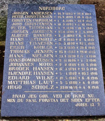Mindesten, Nordborg Kirkegård