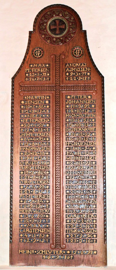 Mindetavle, Tønder Kirke